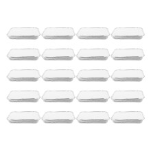 20Pcs Lidded Aluminum Foil Pans 3 Section Catering Food Service Trays