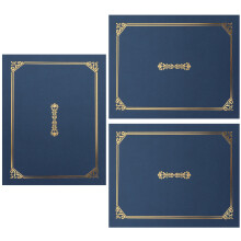 15Pcs Blue Paper Diploma Holders Certificate Protective Covers