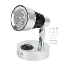 Refletor LED de toque regulável para interiores, com direção de luz ajustável, iluminação suave e economia de energia. Ideal para