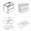 600mm White Bathroom Vanity Unit ,Ceramic Basin 2
