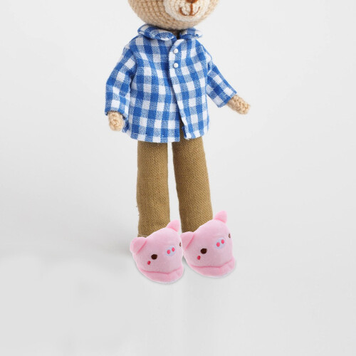 2Paires Chaussures Peluche Accessoires Hiver Poupees 2