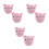 3Paires Rose Peluche Accessoires Durable 8