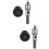 2Ensembles Décoratif Noir Pour Porte Acier Inoxydable Robuste 8