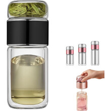 Théière en verre – Infuseur à thé intelligent 3 en 1, filtration double couche, verre borosilicate et acier inoxydable, infusion inversée pour