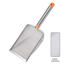Stainless Steel Fine Mesh Cat Litter Scoop Easy To Clean Non-Stick Shovel For Reptiles Sand Efficient Durable Litter Scoop