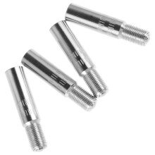 4Pcs Valve Stem Extender for Valves in Silver 1.53X0.31X0.31in