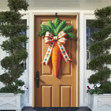 Coperture per porte pasquali primaverili – Simpatici coniglietti decorativi, decorazione per porte d'ingresso interne/esterne, sfondo per feste e