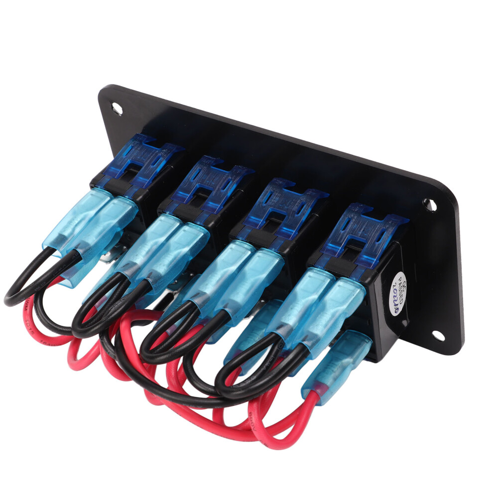 Aluminum Alloy 12V-24V 20A Backlight On-Off Toggle Switch Panel Blue 9311372353955