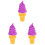 3Pièces Mini Glace PVC Violet Décorations Photographie Commerce 4