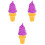 3Pièces Mini Glace PVC Violet Décorations Photographie Commerce 5