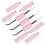 6Pièces Colle Extension Cils Rose Doux Pour Sensible 3