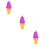 3Pièces Mini Glace PVC Violet Décorations Photographie Commerce 11