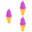 3Pièces Mini Glace PVC Violet Décorations Photographie Commerce 8