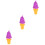 3Pièces Mini Glace PVC Violet Décorations Photographie Commerce 7