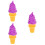 3Pièces Mini Glace PVC Violet Décorations Photographie Commerce 9