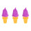 3Pièces Mini Glace PVC Violet Décorations Photographie Commerce 6