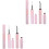 6Pièces Colle Extension Cils Rose Doux Pour Sensible 5