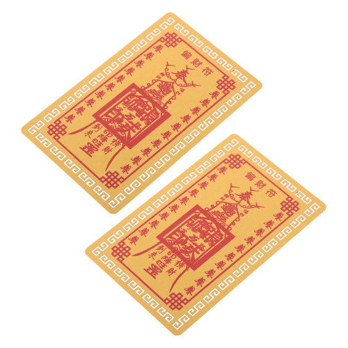8Pièces Cartes Amulettes Protection Richesse Décor