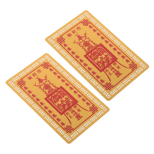 8Pièces Cartes Amulettes Protection Richesse Décor 1