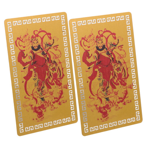 8Pièces Cartes Amulettes Protection Richesse Décor 2