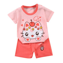 Conjuntos de verano de moda para niños y niñas, lindos conjuntos casuales de manga corta con estampado, ropa de bebé, conjunto de shorts, tallas