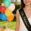 Sash Noire Polyester Écharpe D'anniversaire Femme 21 7