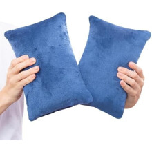 Balení 2 mini polštářů z paměťové pěny 11x7", cestovní/zdřímnutí/krční/kolenní/bederní opěrka, polštář pro domácí mazlíčky