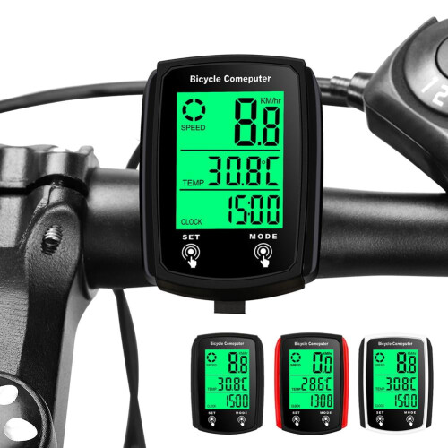 Waterproof Wired LCD Digital Cycle Bike Computer Bicycle Speedometer Odometer O1 1