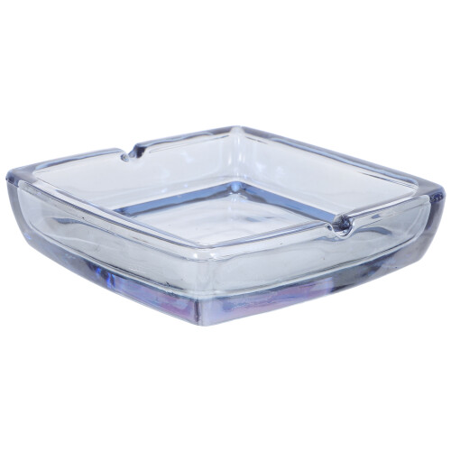 Blue Glass Ashtray Large Square Ashtray for Home Smoking
