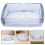 Blue Glass Ashtray Large Square Ashtray for Home Smoking 9