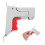White Bed Rail Metal Latch Assembly with Drop Mechanism 11