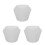 3Pièces Moules Silicone Blancs Pour Pots DIY Jardin 5
