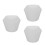 3Pièces Moules Silicone Blancs Pour Pots DIY Jardin 6