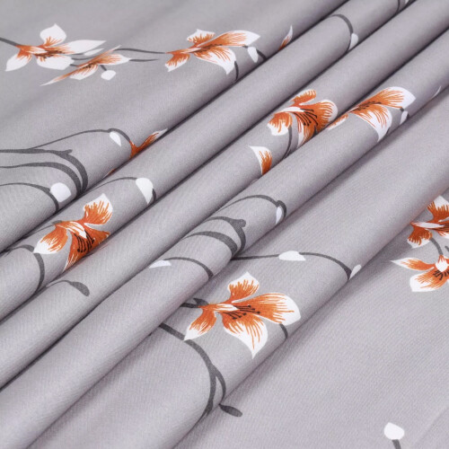 Imperial Rooms (Rust Flower, Single) Duvet Cover Single Double King Floral Bedding Sets 1