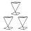 3Pcs Black Metal Wire Pizza Rack Tabletop Food Serving Display 8