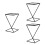 3Pcs Black Metal Wire Pizza Rack Tabletop Food Serving Display 5