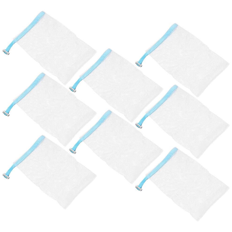 Solustre Blue 16Pcs Facial Exfoliating Mesh Soap Nets Sky- Soap Saver Pouches