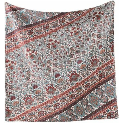 Boho Quilt King Size, Σετ Κλινοσκεπασμάτων με Άνοιγμα Μπροστά από Μποέμ Twill και Λωρίδες, 3 2