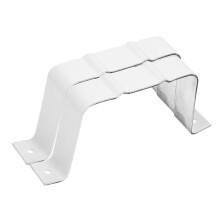 2-Pack White Downspout Gutter Hidden Bracket Drain for Efficient Water
