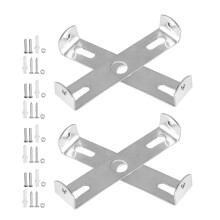 4 Sets Light Fixture Mounting Brackets Light Crossbar Set With Screw And Nuts For Wall Light Close To Ceiling Light Chandelier Silver 100 MM