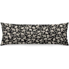 Floral Body Pillow Cover White Daisy 20x54 Inch