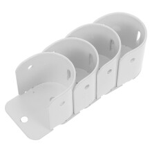 8Pcs White Stainless Steel Curtain Rod Flange Holder for Closet Shower