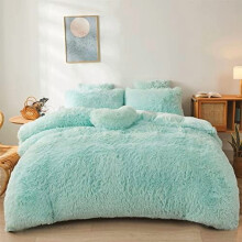 Mint Green Twin Comforter Cover Set with 1 Pillowcase