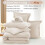 King Comforter Set Beige 7-Piece All-Season Bedding 2