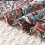 Boho Quilt King Size, Σετ Κλινοσκεπασμάτων με Άνοιγμα Μπροστά από Μποέμ Twill και Λωρίδες, 3 7