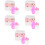 5Sets Assorted Color Doll Bottles Kids Doll Feed Bottle Set 9
