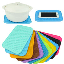 Alfombrillas de silicona resistentes al calor para ollas - Salvamanteles y posacucharas, multiusos para servir platos calientes. Silicona apta para