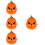 4Pcs Halloween Wind-Up Toy Orange ABS Cartoon Clockwork Decoration 9