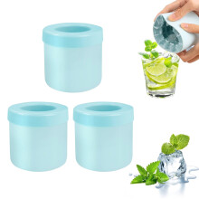 Silicone Ice Cube Tray, Cylinder Design, 60-Cube Capacity