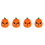 4Pcs Halloween Wind-Up Toy Orange ABS Cartoon Clockwork Decoration 6